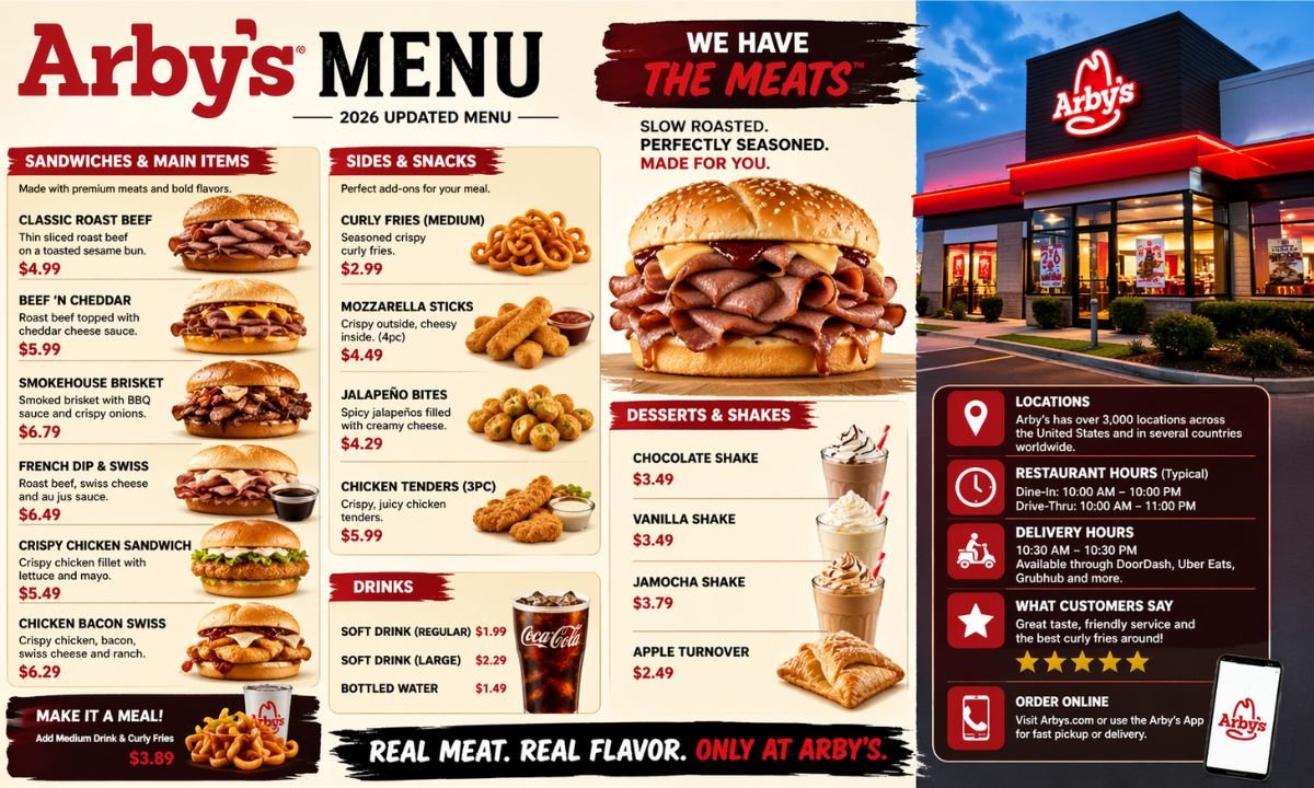Arbys Menu 2026 Guide to Prices, Items & What to Order