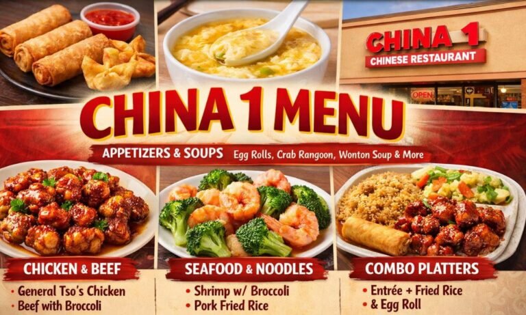 China 1 Menu A Flavorful Journey into Chinese Cuisine